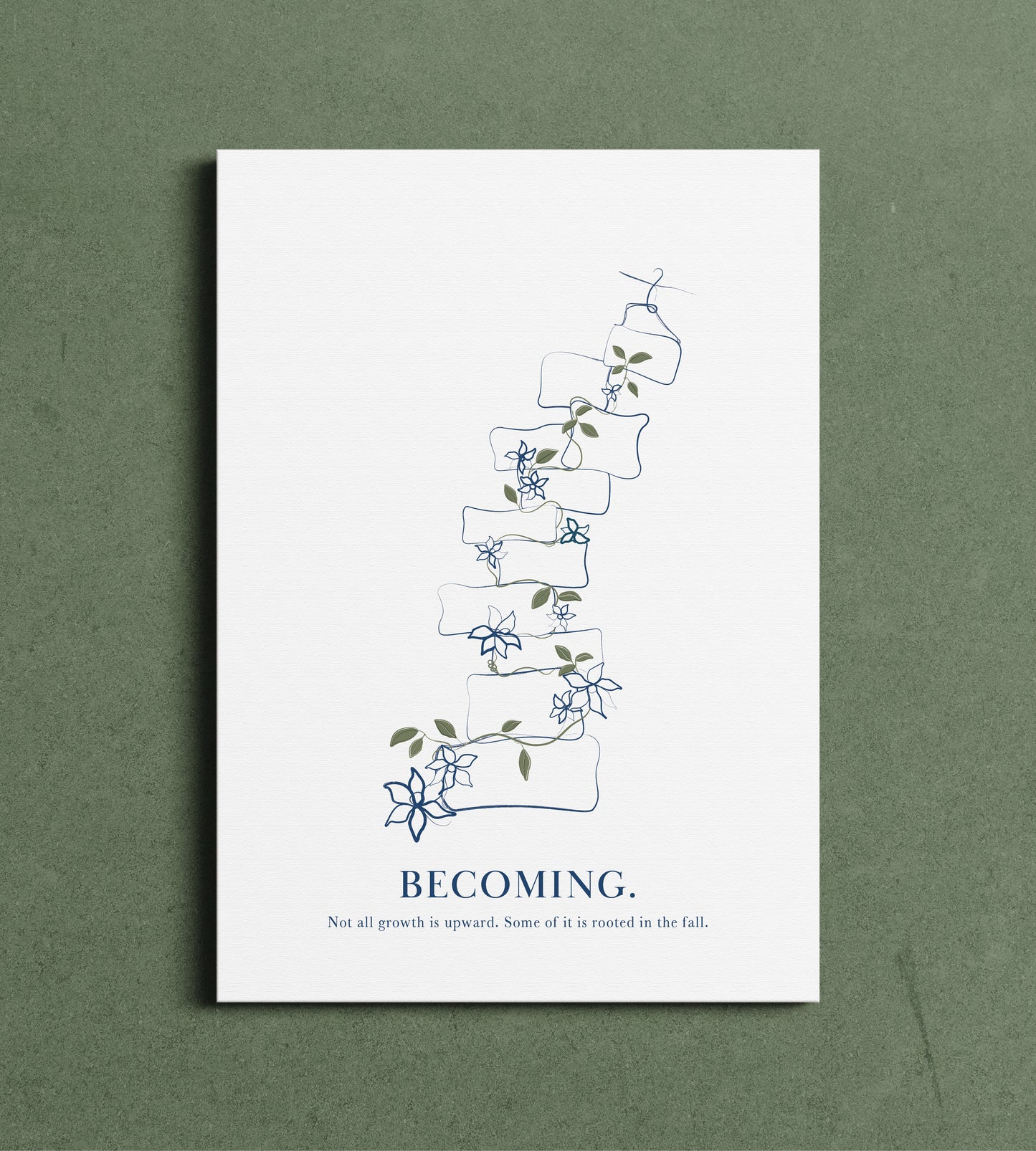 Becoming - Minimalist Yoga Wall Art Print