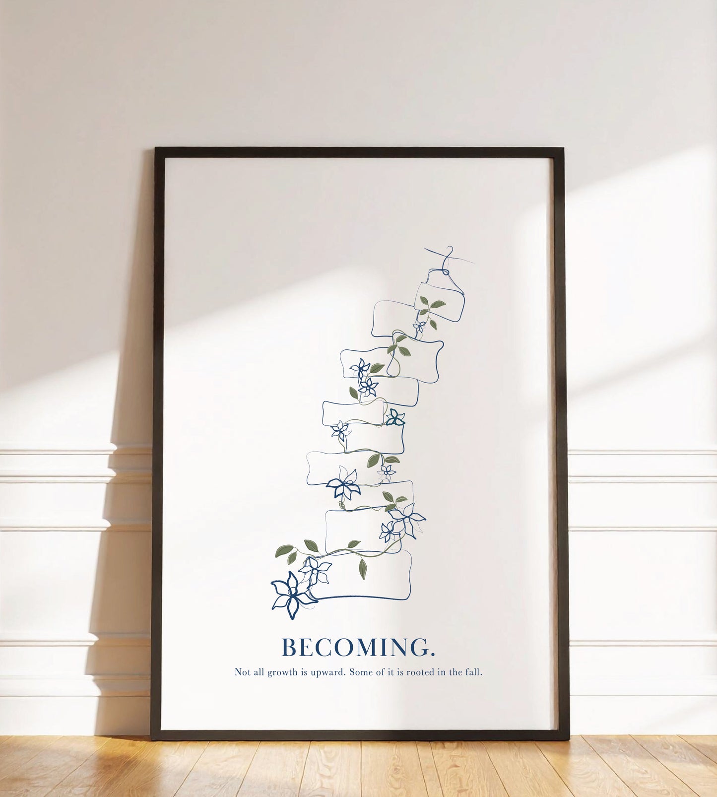 Becoming - Minimalist Yoga Wall Art Print
