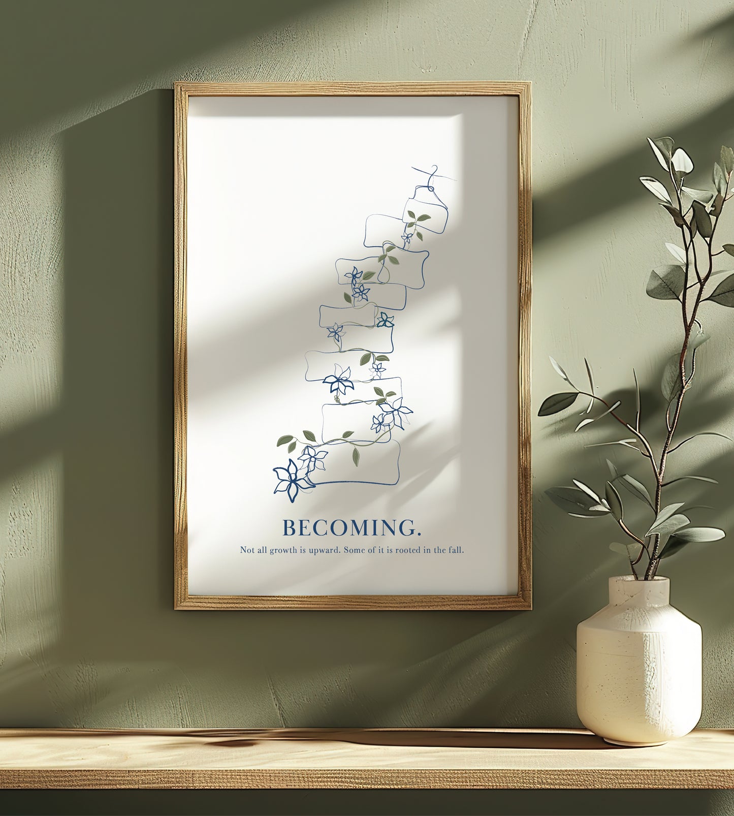 Becoming - Minimalist Yoga Wall Art Print