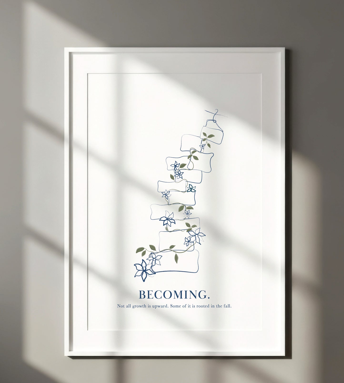 Becoming - Minimalist Yoga Wall Art Print