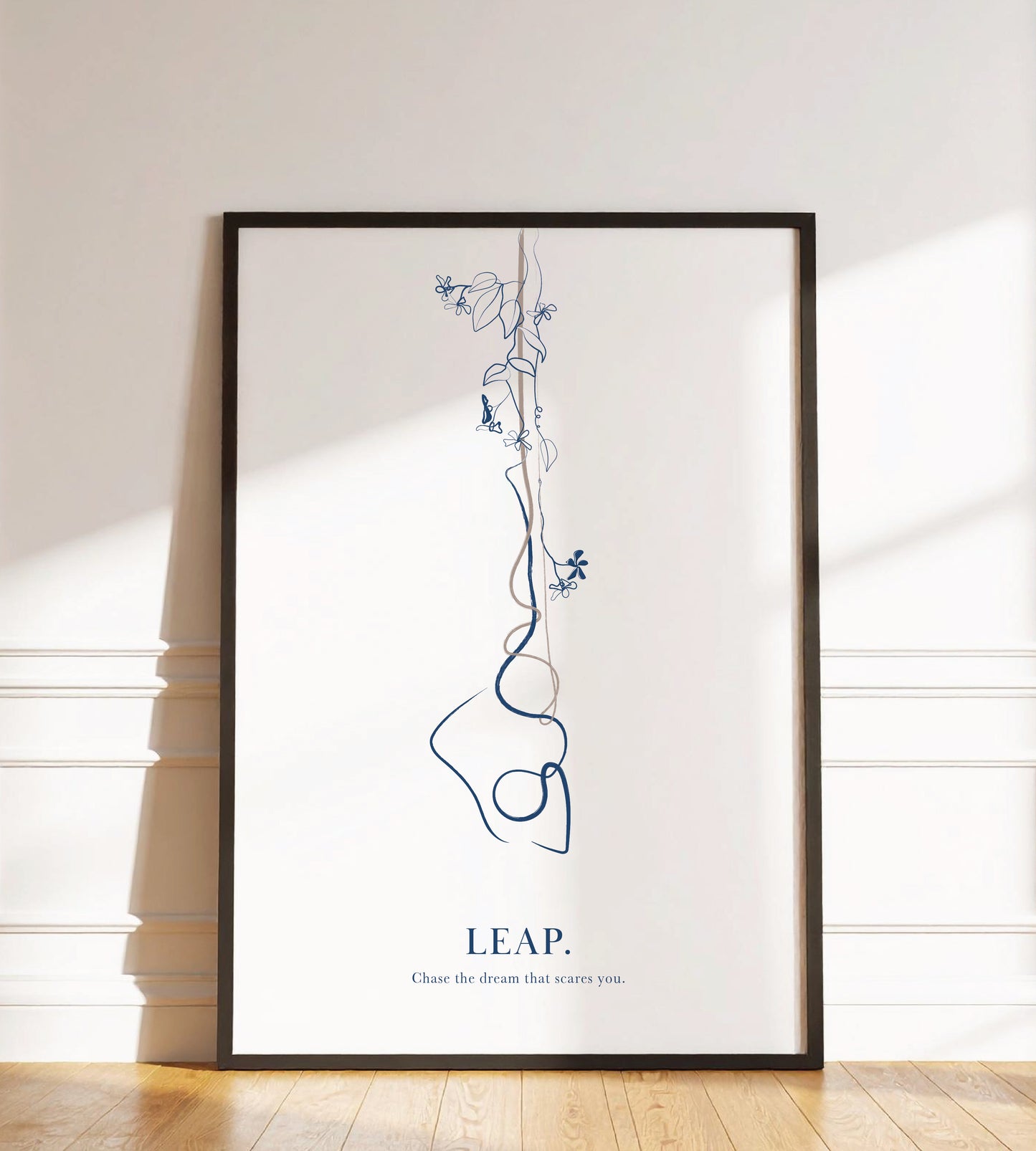 Aerial Yoga Line Art - Modern Minimalist Print for Yoga Studio Decor