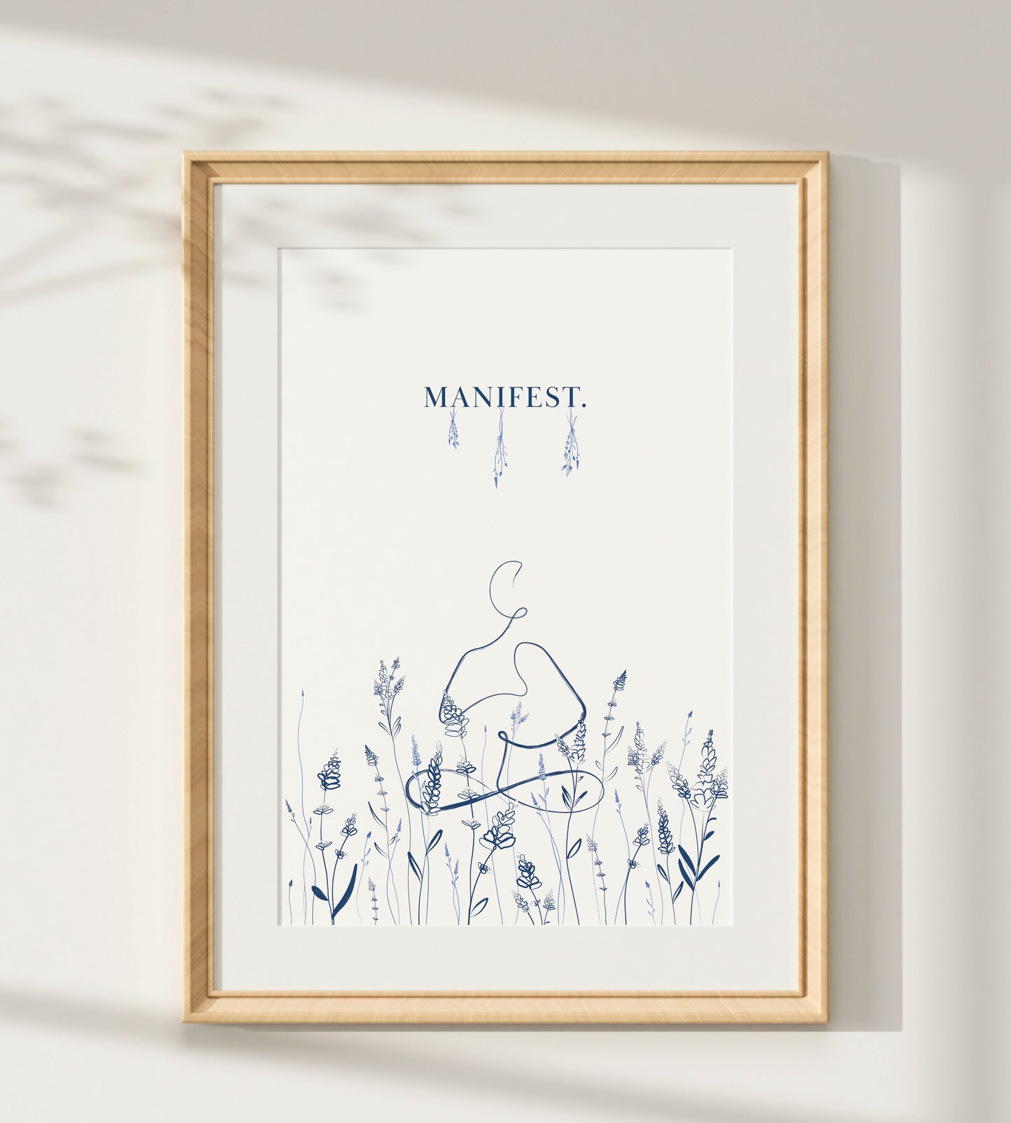 Manifest - Floral Yoga Art Print