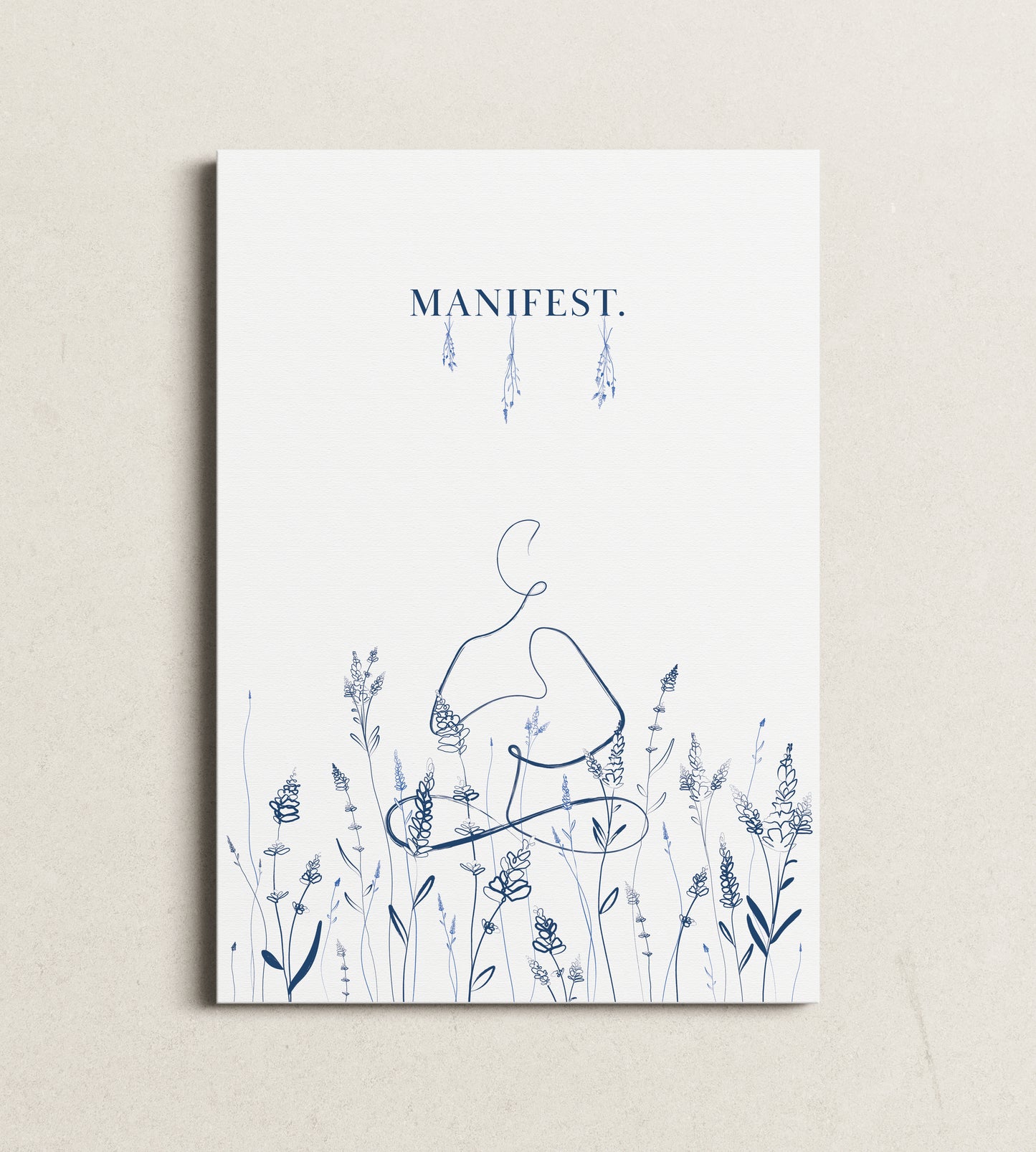 Manifest - Floral Yoga Art Print