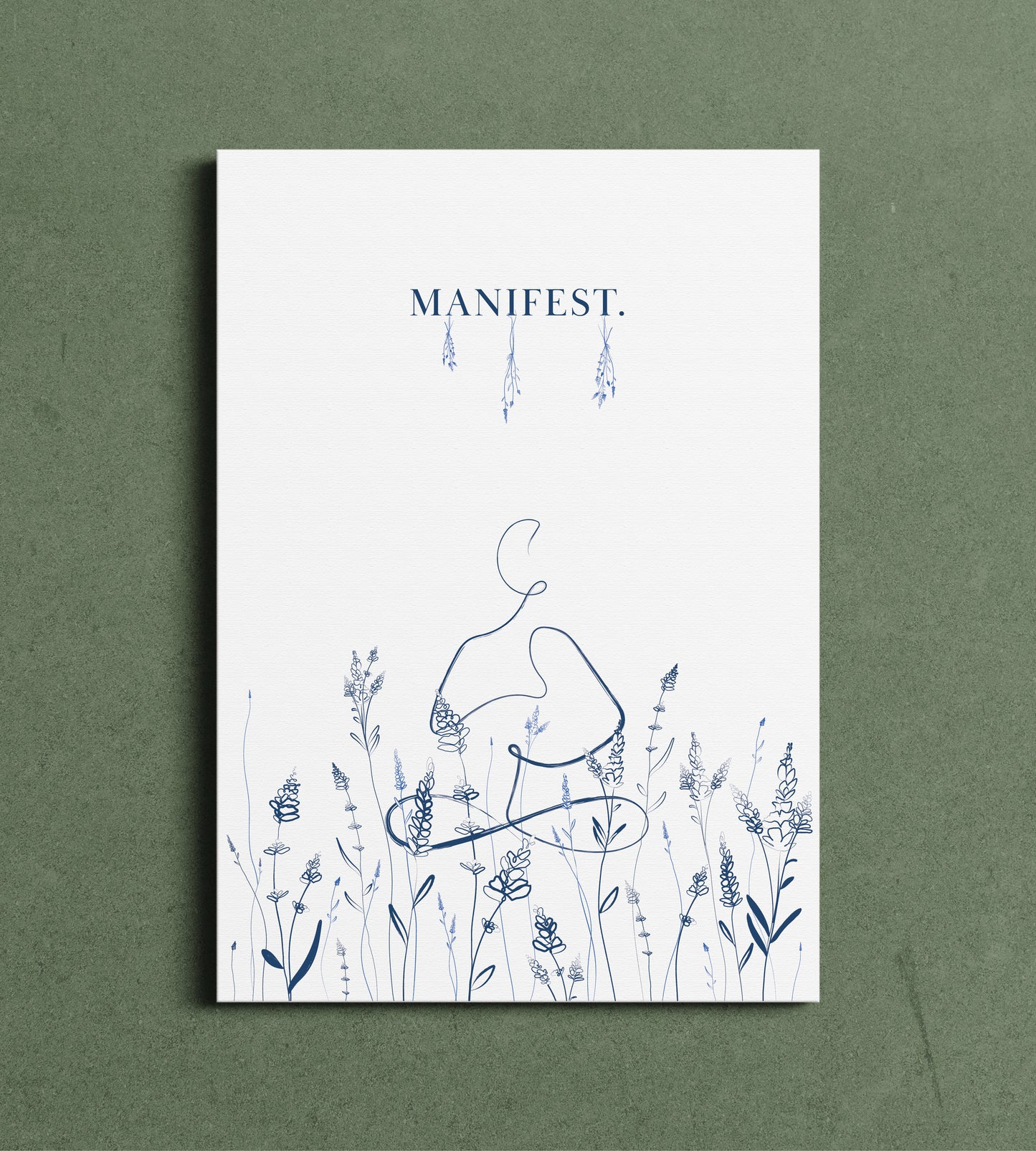 Manifest - Floral Yoga Art Print
