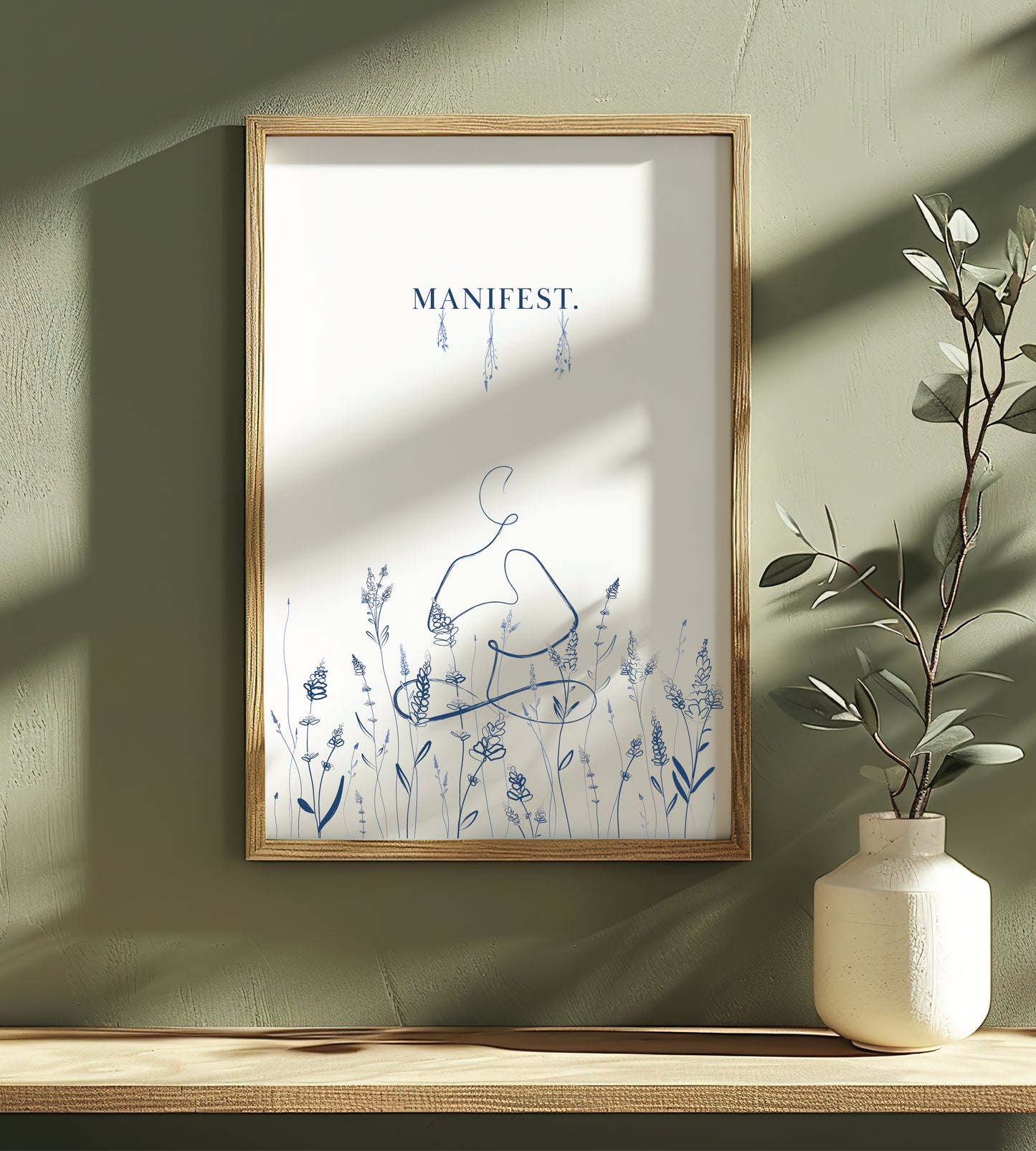Manifest - Floral Yoga Art Print