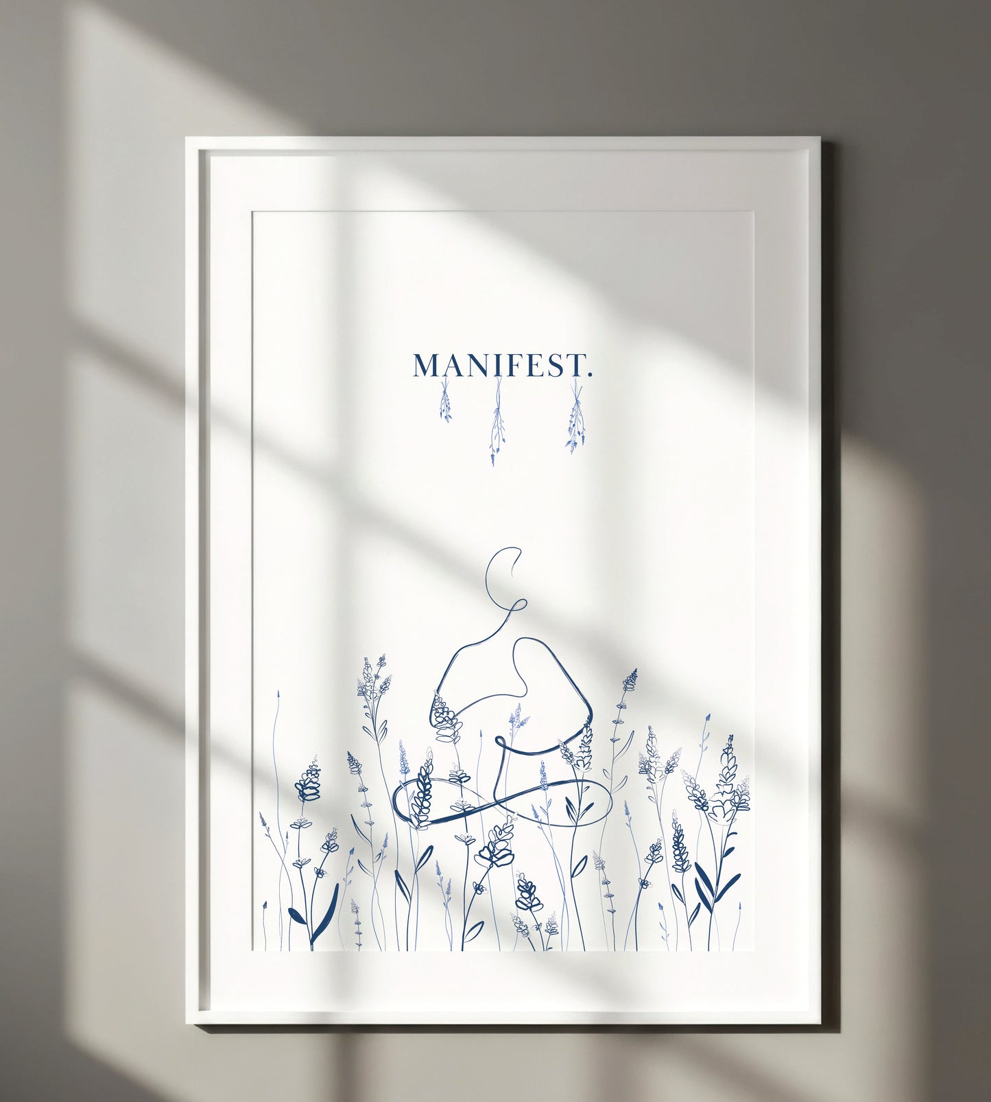 Manifest - Floral Yoga Art Print