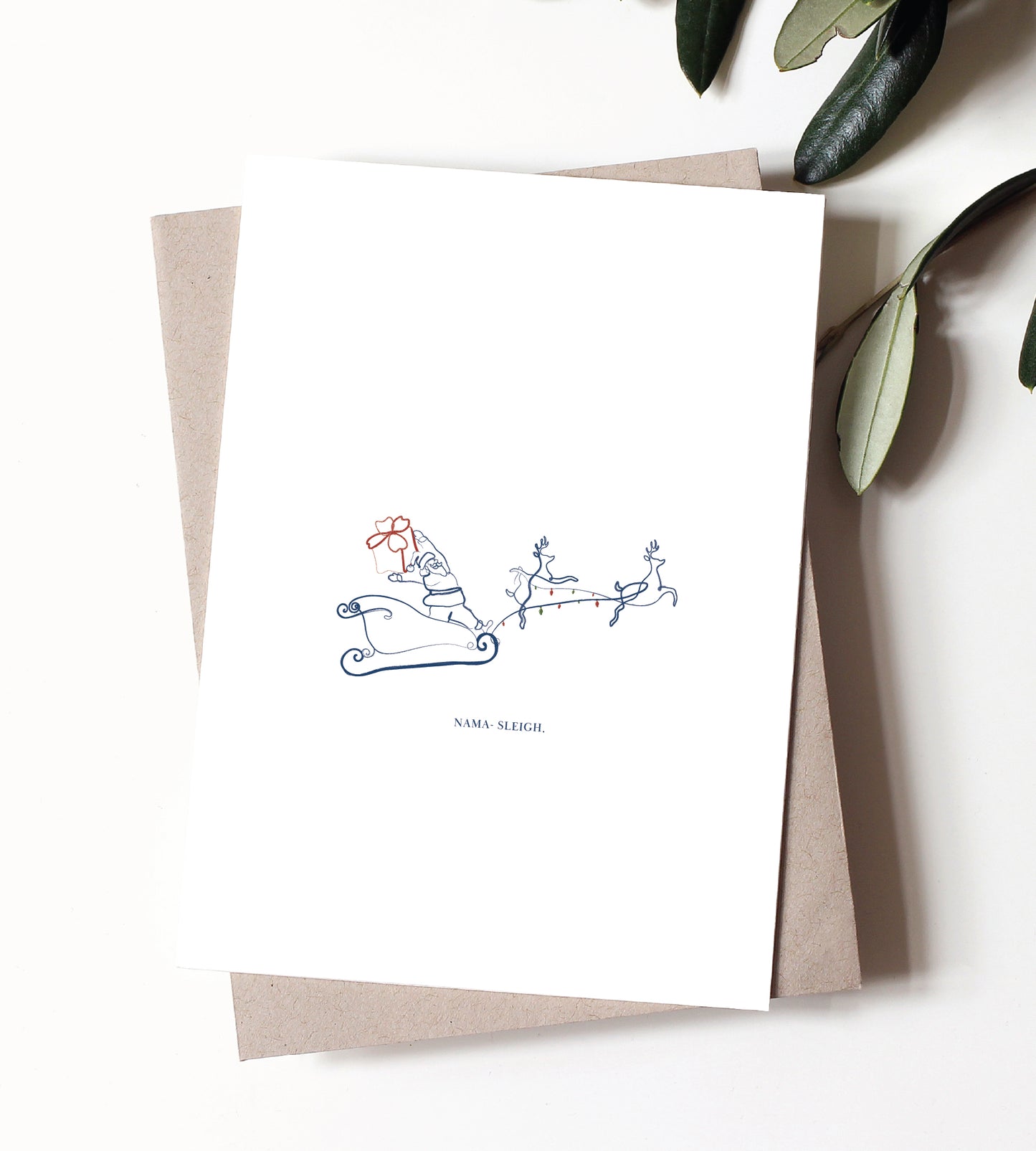 Set of 2 Yoga Christmas Greeting Cards