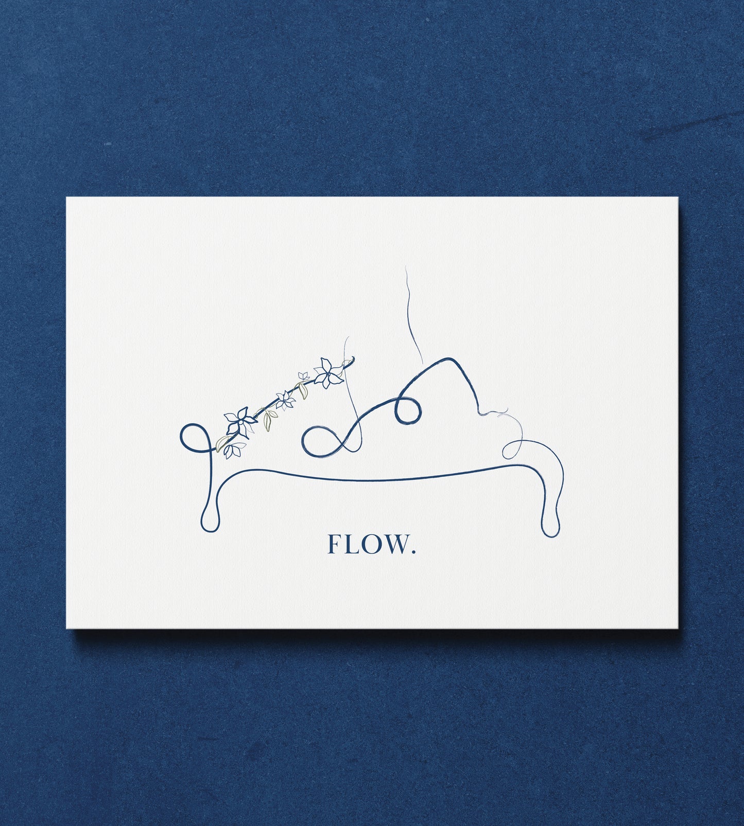 Pilates Reformer Print – Minimalist Line Art with Floral Wall Art Decor