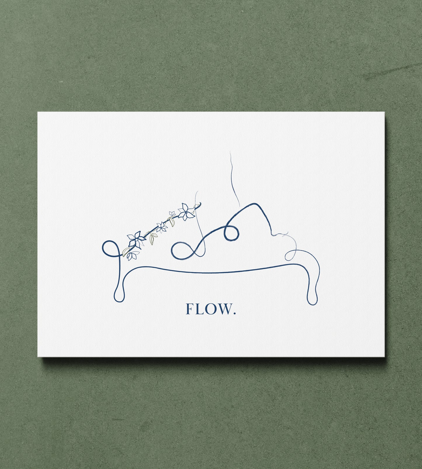 Pilates Reformer Print – Minimalist Line Art with Floral Wall Art Decor