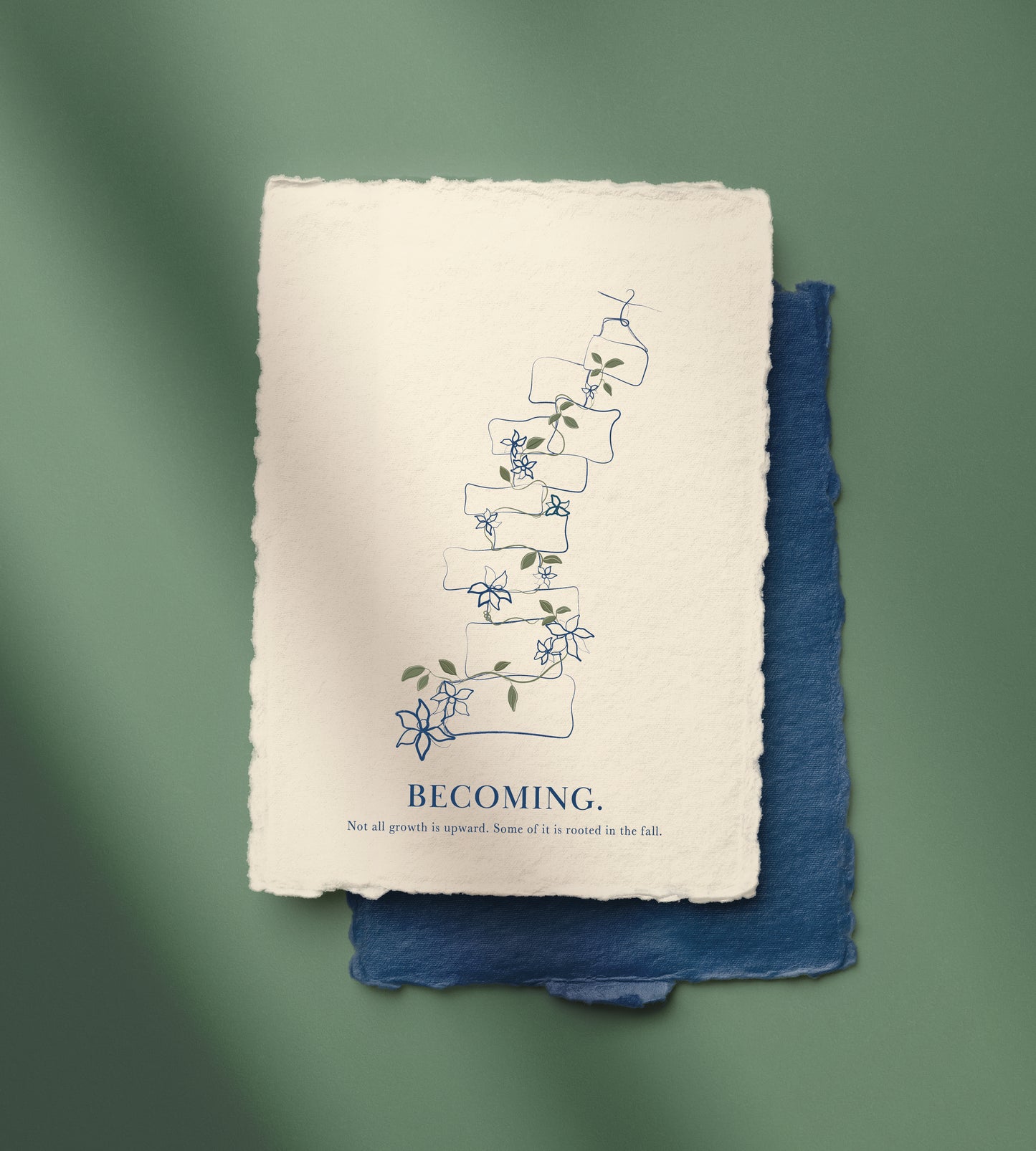 Becoming - Minimalist Yoga Wall Art Print