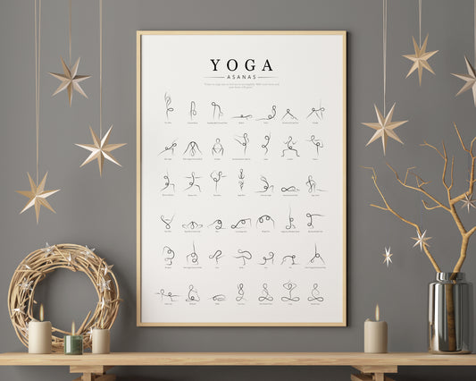 Yoga Poses Poster - Wall Art