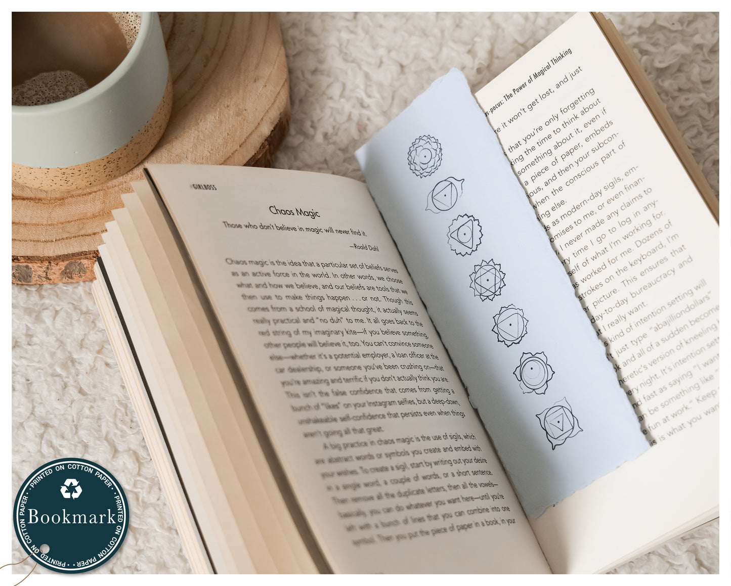 'Chakra' Bookmark - Handmade Cotton Rag Paper