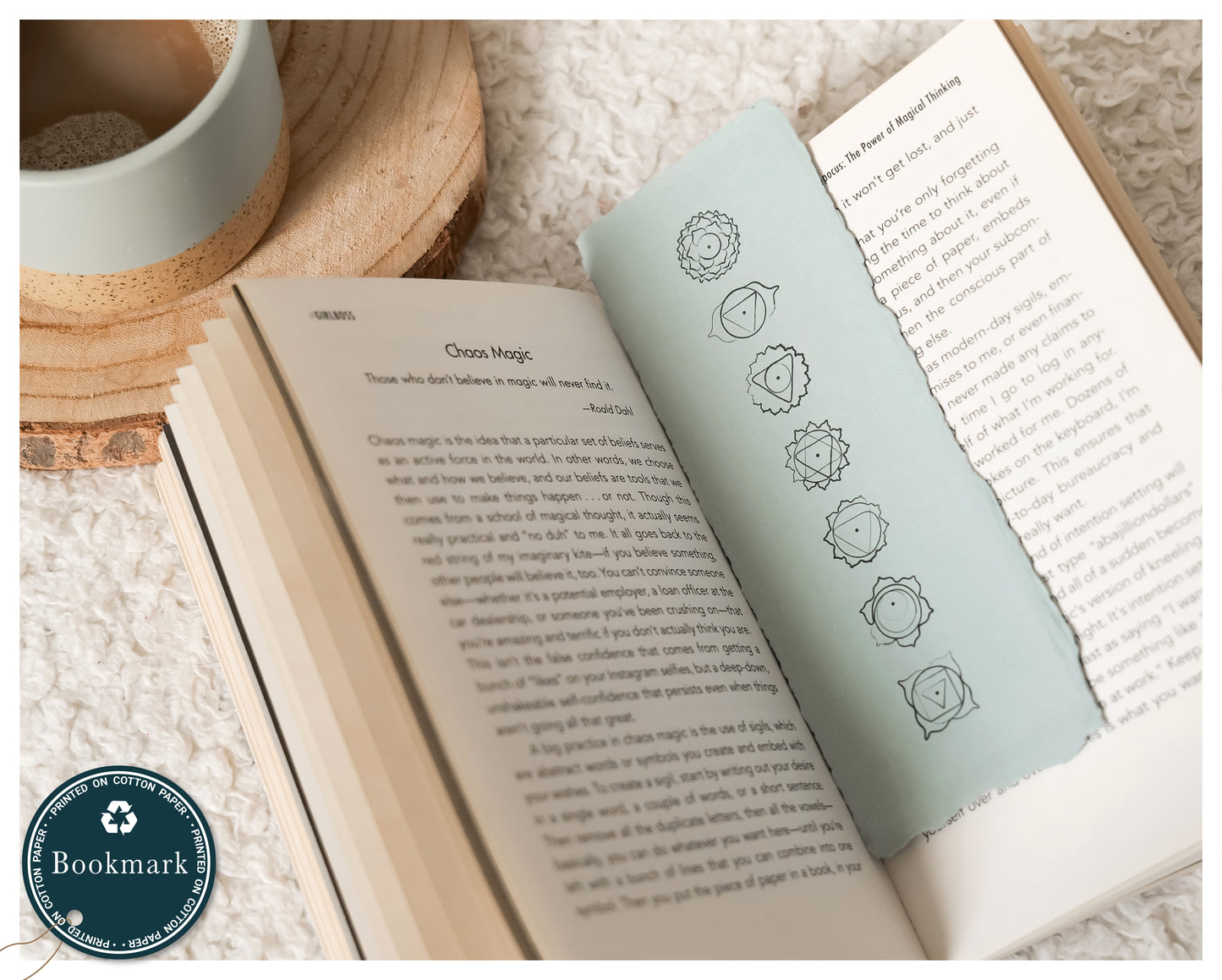 'Chakra' Bookmark - Handmade Cotton Rag Paper
