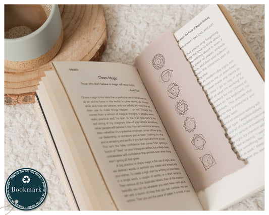 'Chakra' Bookmark - Handmade Cotton Rag Paper