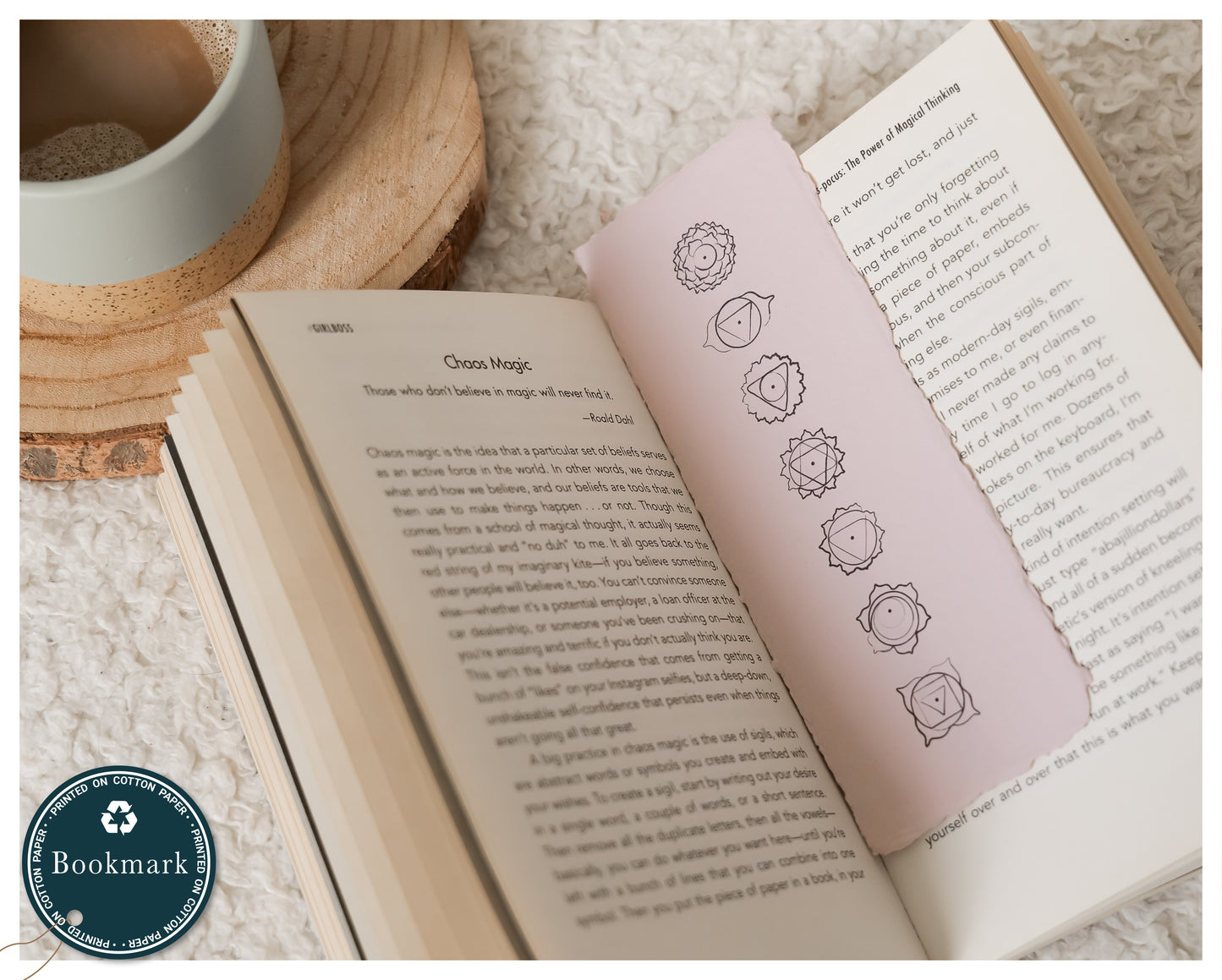 'Chakra' Bookmark - Handmade Cotton Rag Paper