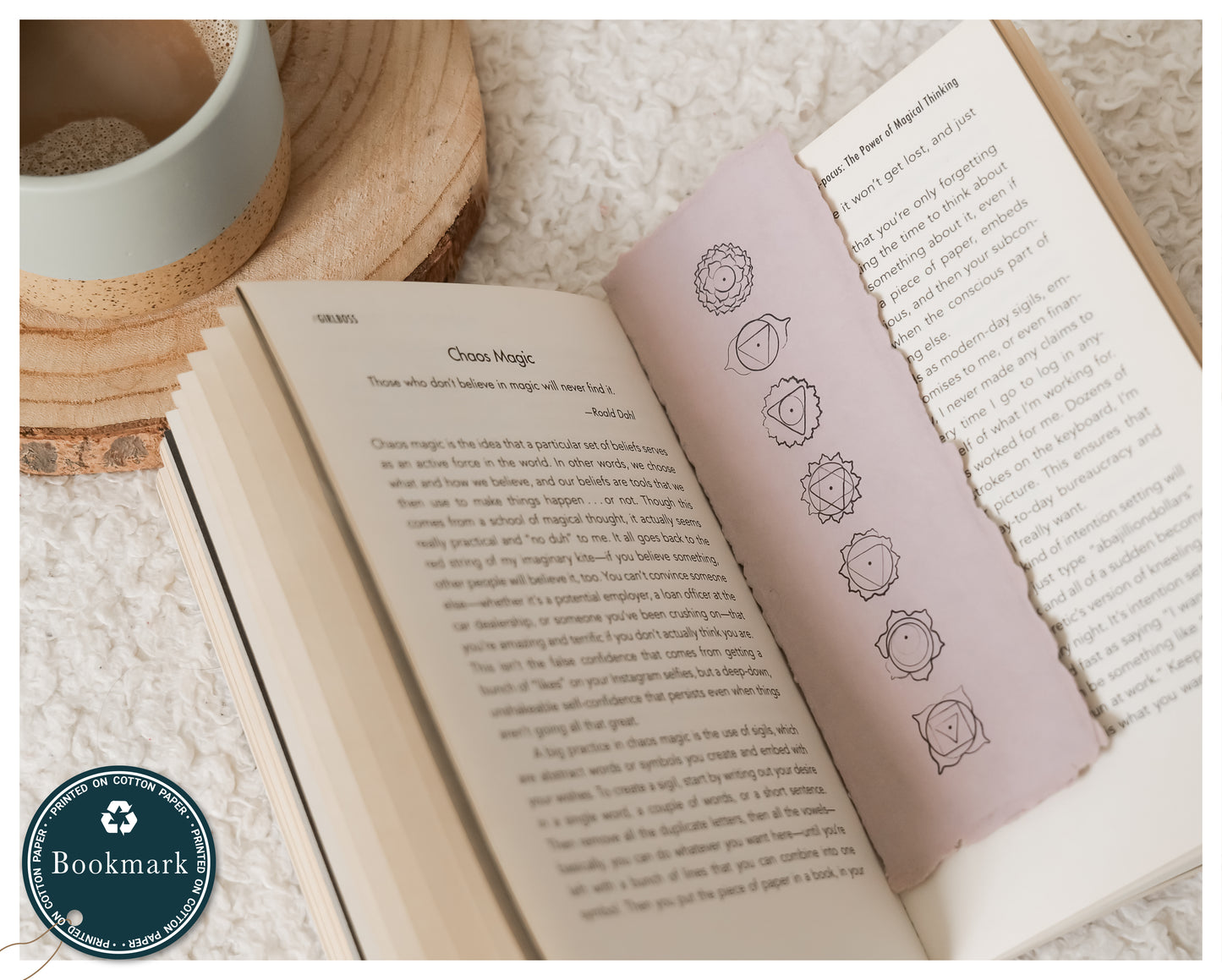 'Chakra' Bookmark - Handmade Cotton Rag Paper