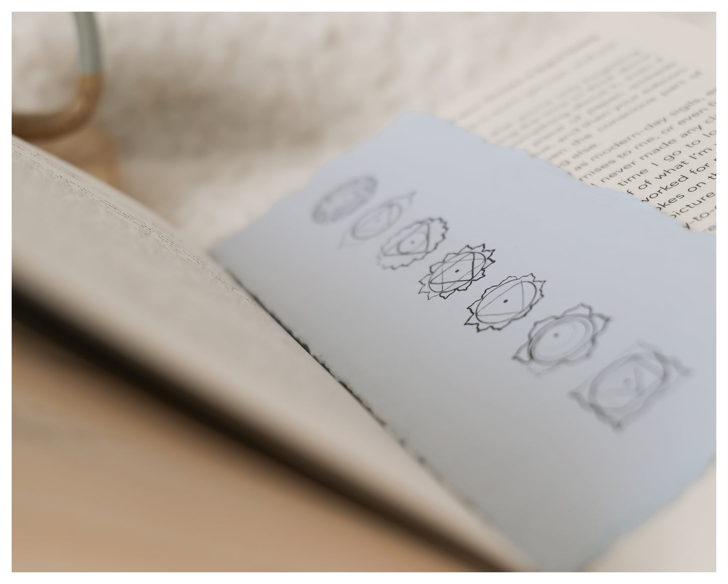 'Chakra' Bookmark - Handmade Cotton Rag Paper