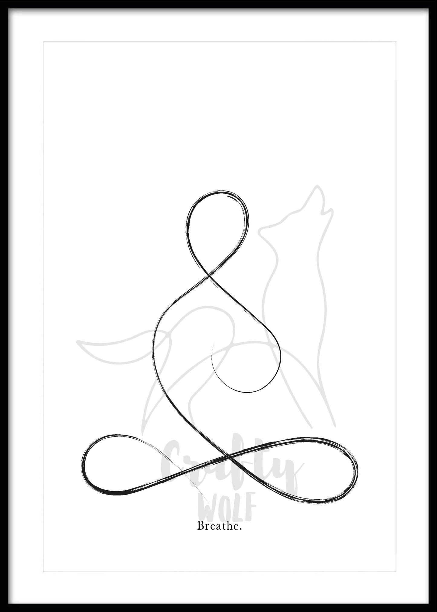 'Lotus' Pose - Yoga Line Art