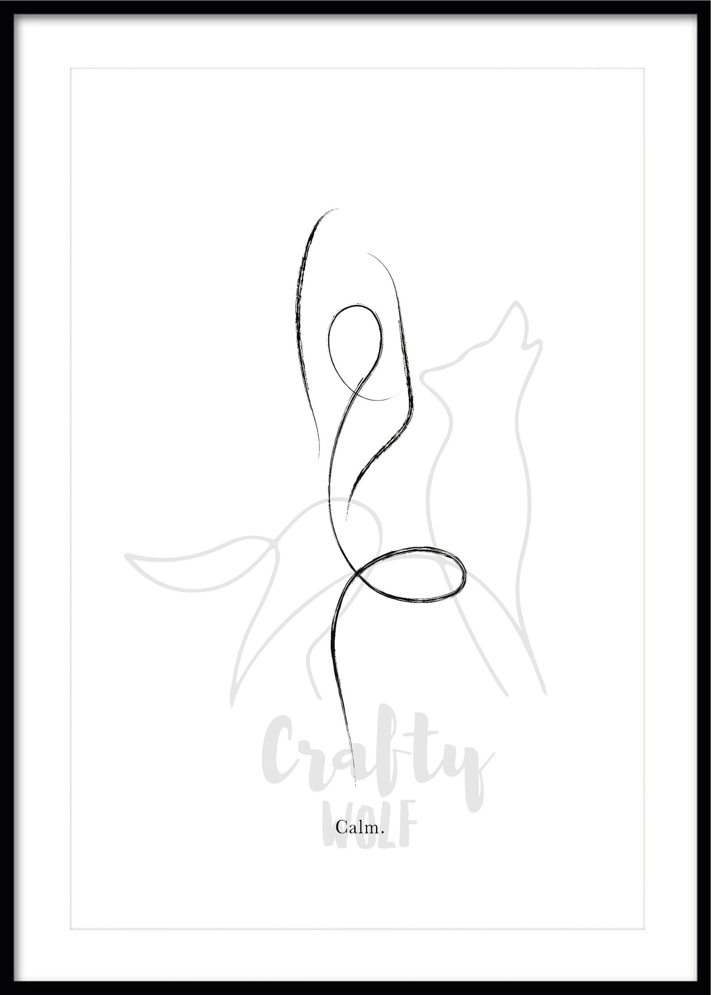 'Tree Pose' - Yoga Line Art