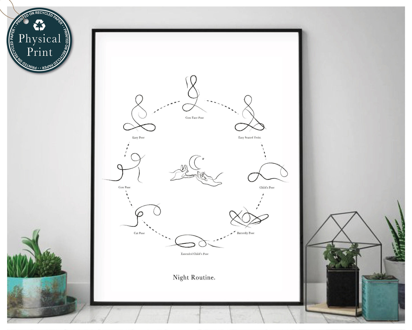 'Night Routine' - Yoga Art Print