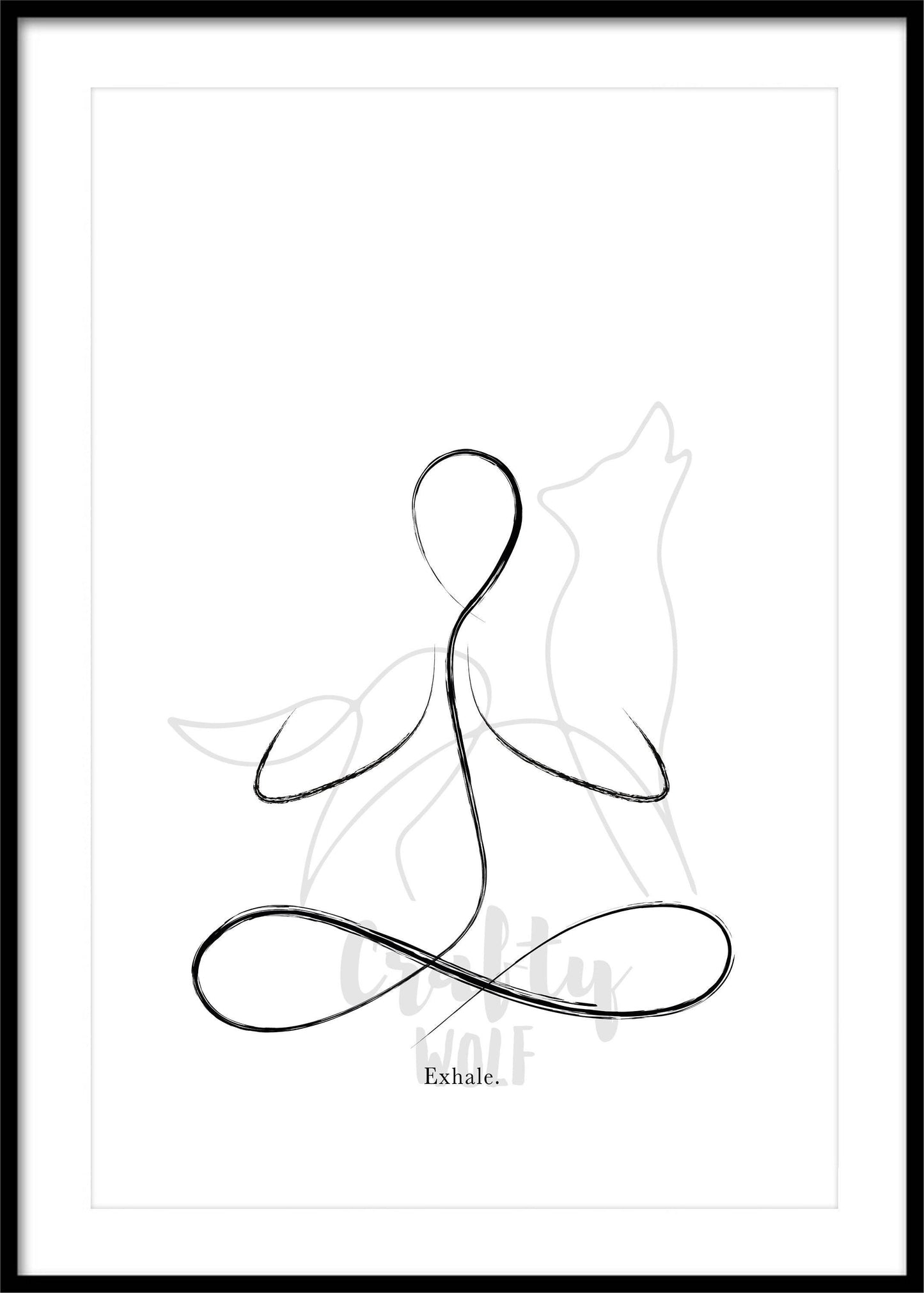 'Exhale Poster' - Yoga Art Print