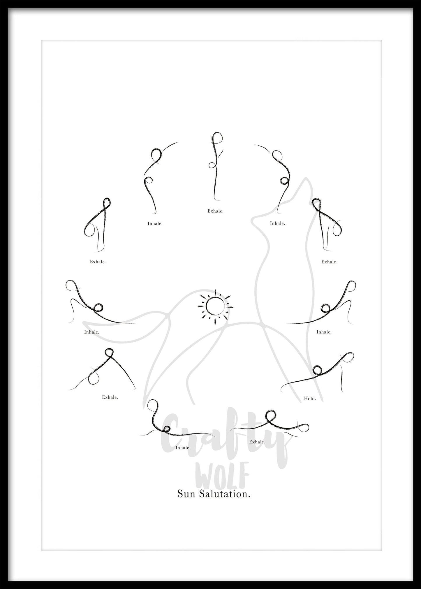 'Sun Salutation | Moon Salutation' - Set of 2 art prints