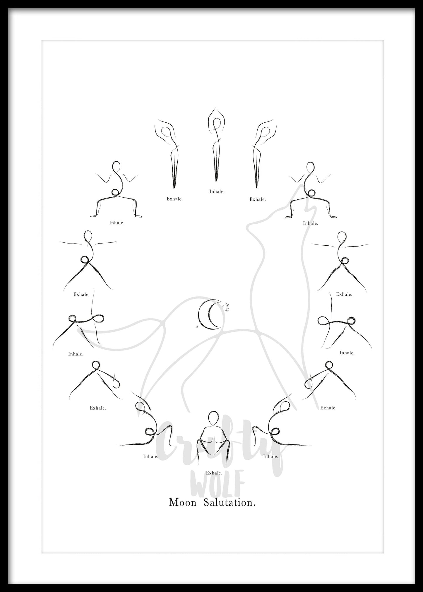 'Sun Salutation | Moon Salutation' - Set of 2 art prints