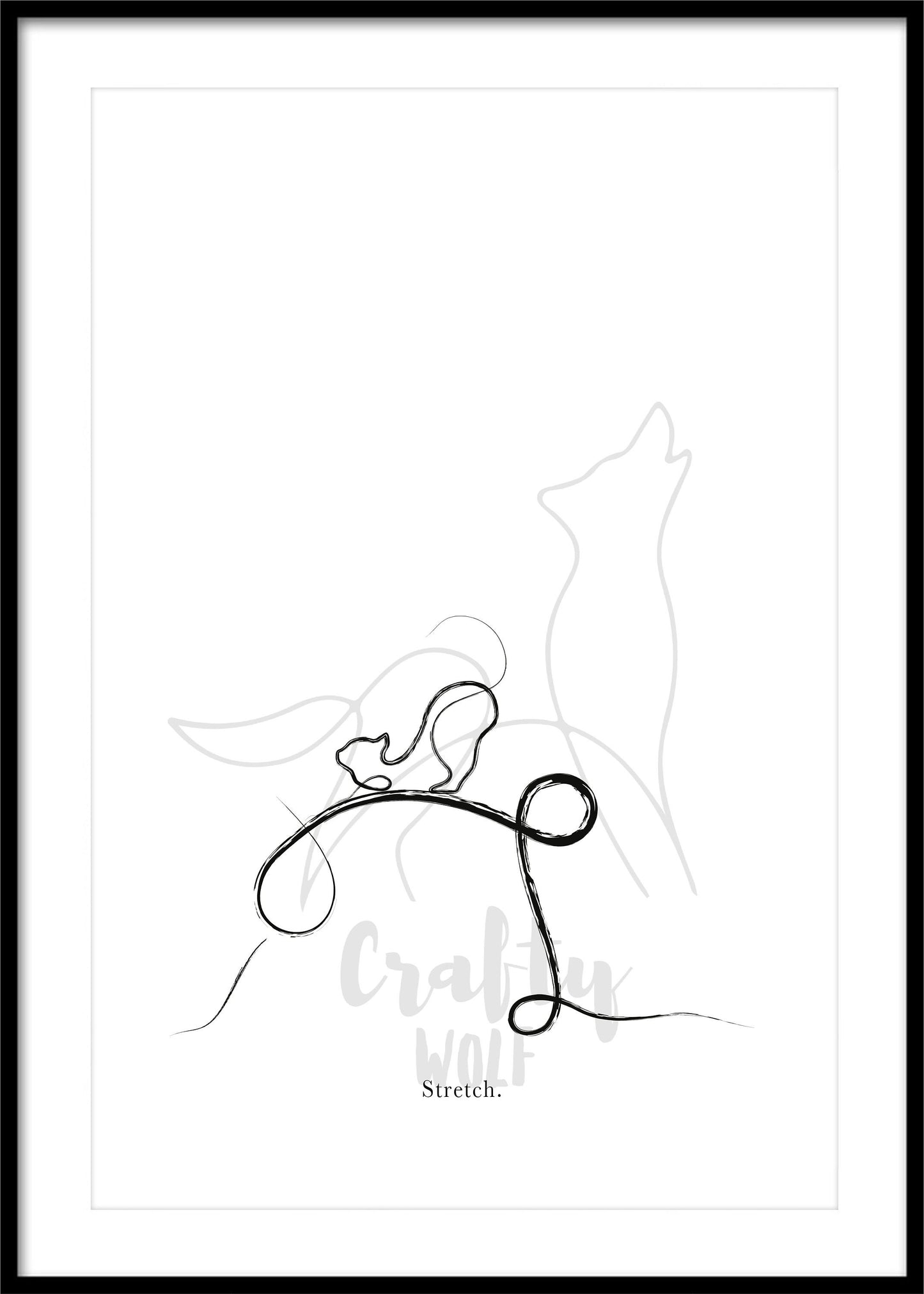 Set of 3 art prints - Yoga Cat Collection