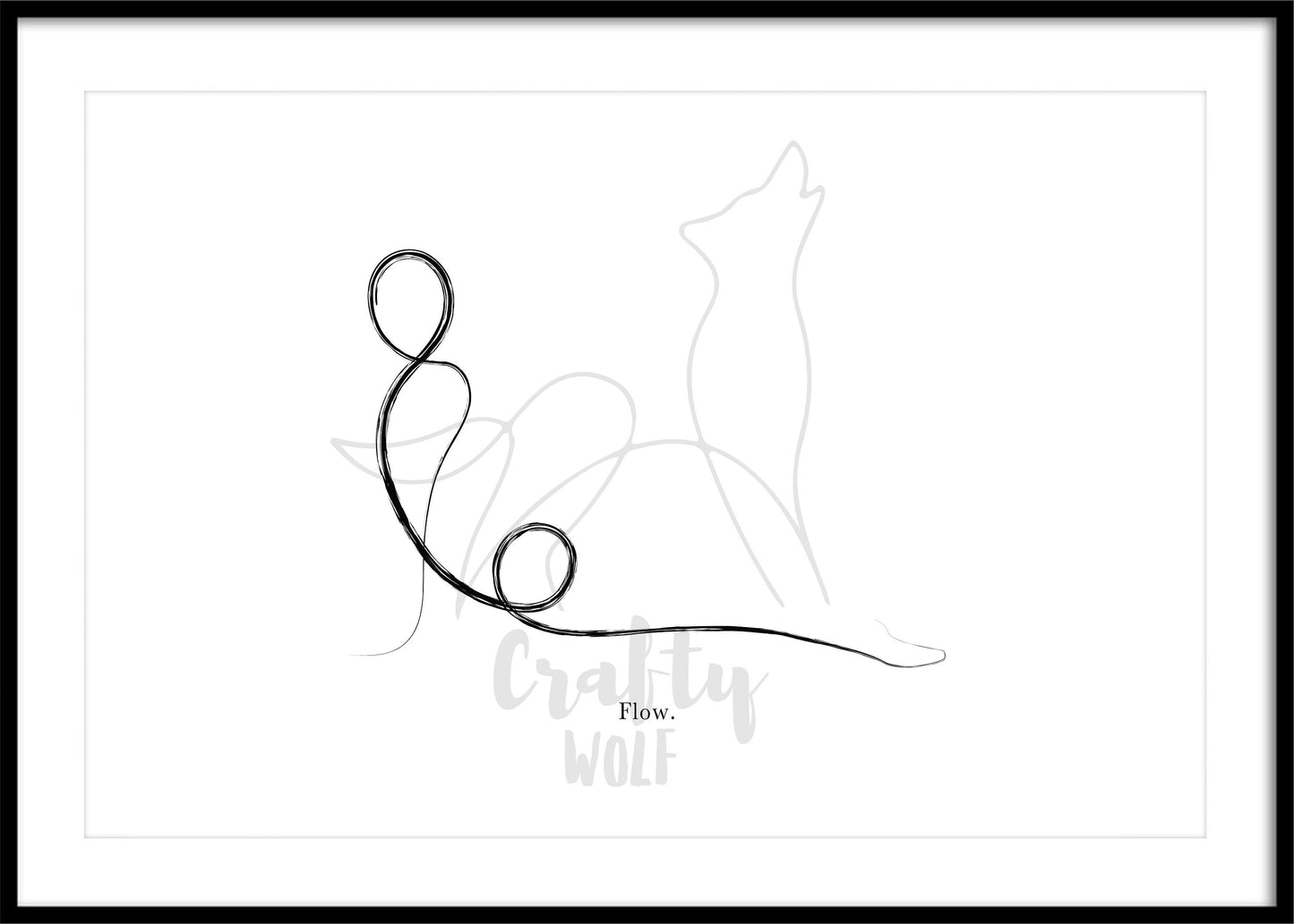 'Cobra Pose' - Yoga Line Art