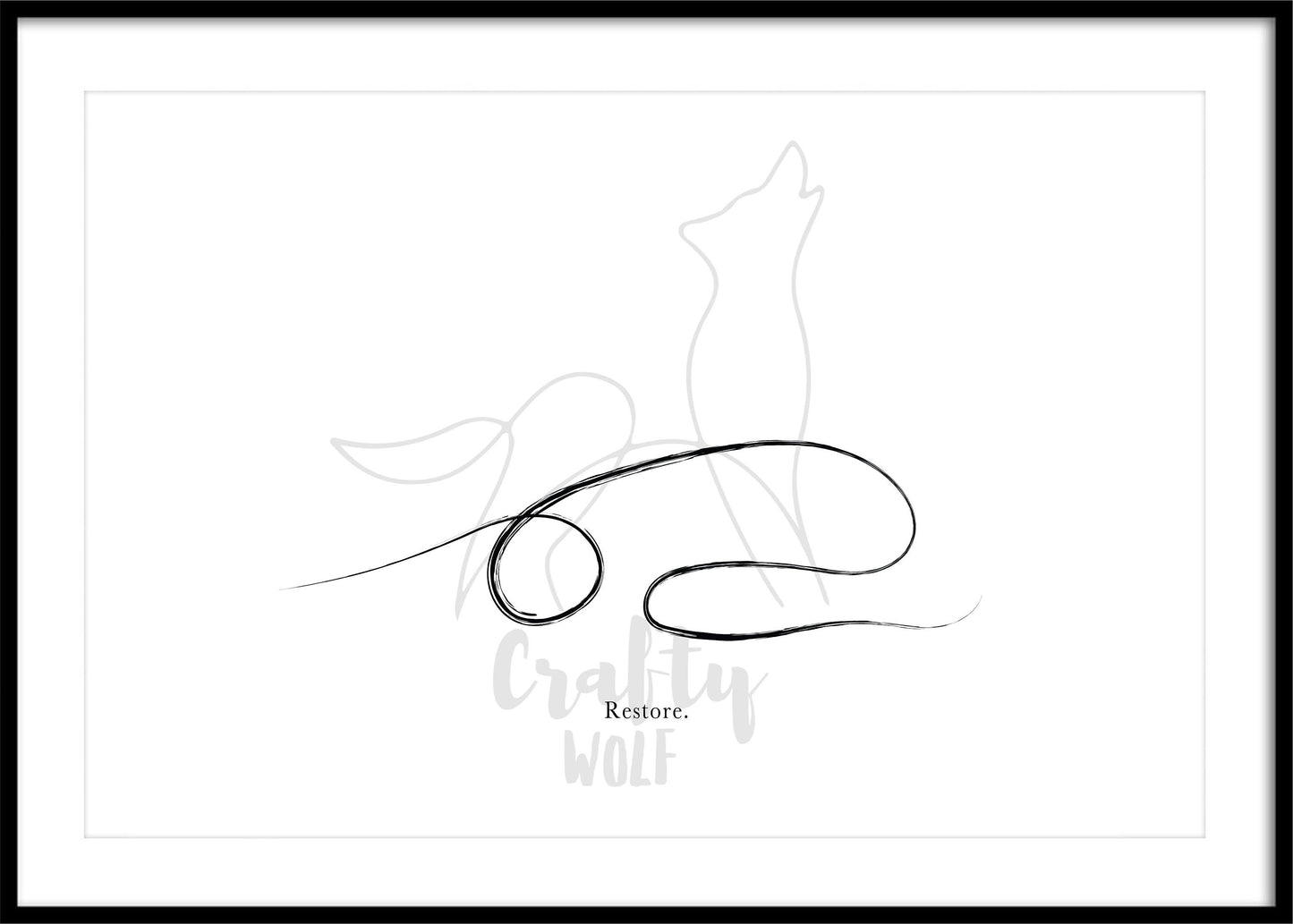 'Child Pose' - Yoga Line Art