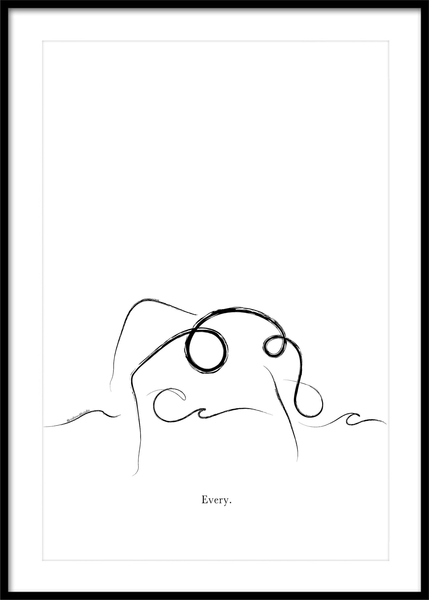 'Flow through life' - Set of 3 Yoga Prints Line Art