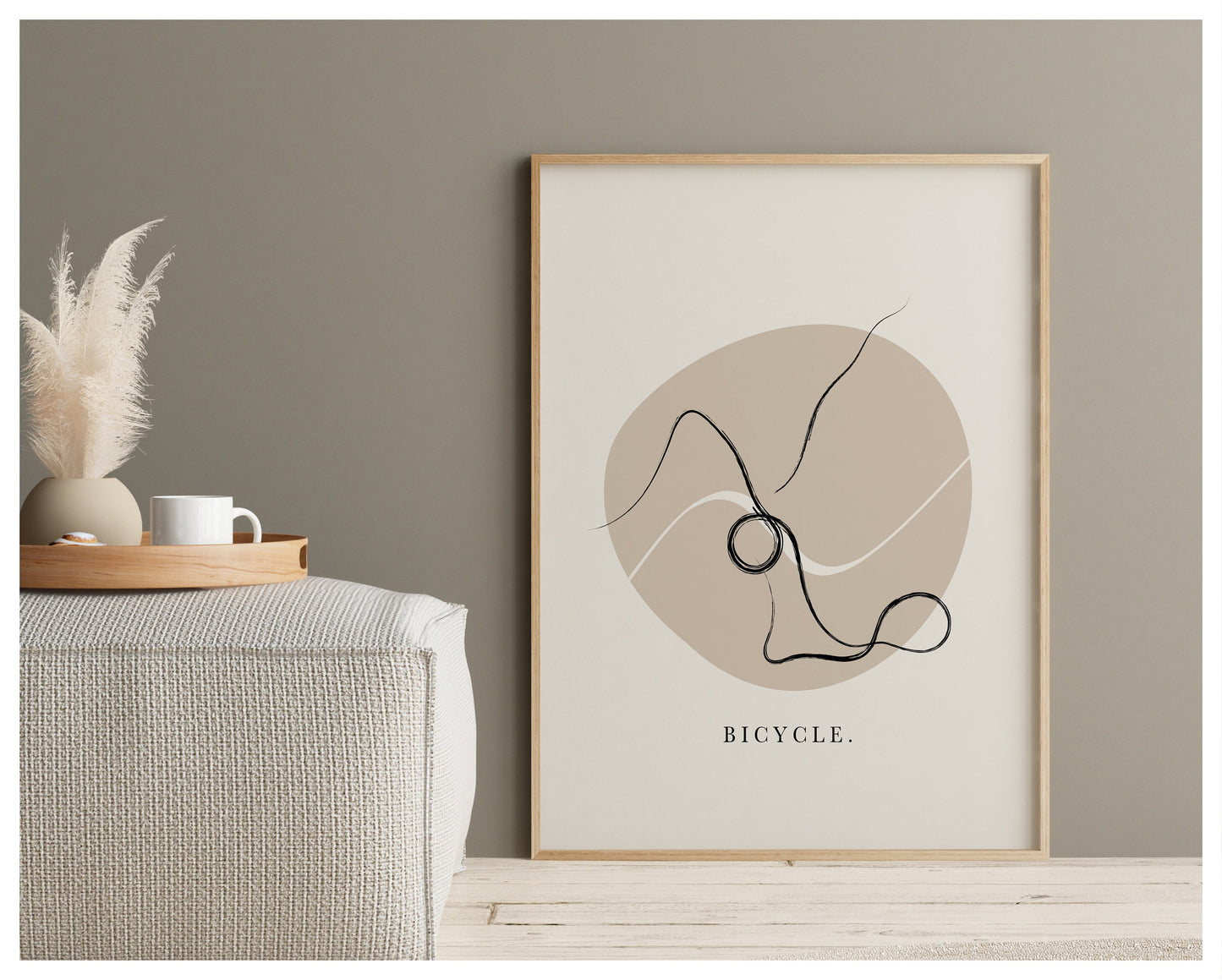 'Bicycle' Pose - Pilates Line Art