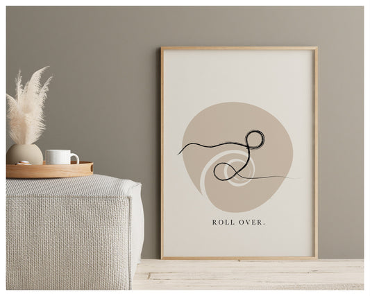 'Roll Over' Pose - Pilates Line Art