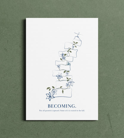 Becoming - Minimalist Yoga Wall Art Print