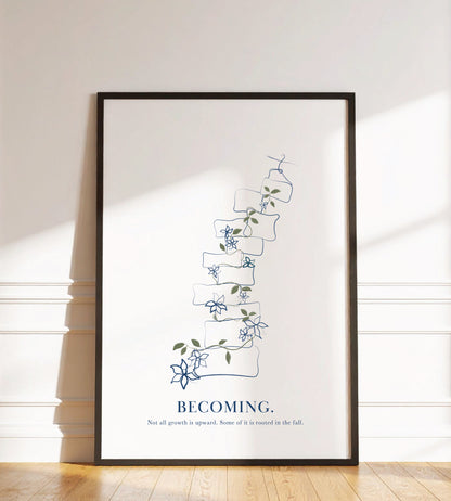 Becoming - Minimalist Yoga Wall Art Print