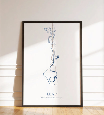 Aerial Yoga Line Art - Modern Minimalist Print for Yoga Studio Decor