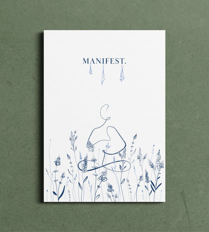 Manifest - Floral Yoga Art Print