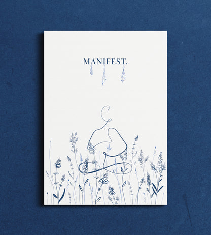 Manifest - Floral Yoga Art Print