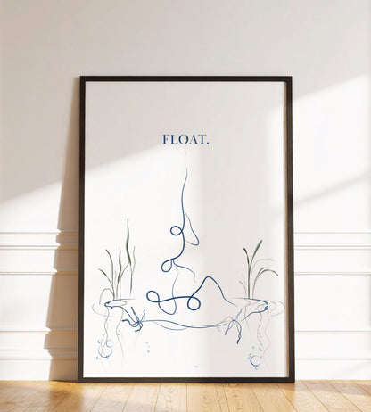 Float - Couples Yoga Wall Art