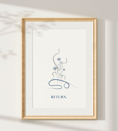 Return - Child Pose Yoga Wall Art