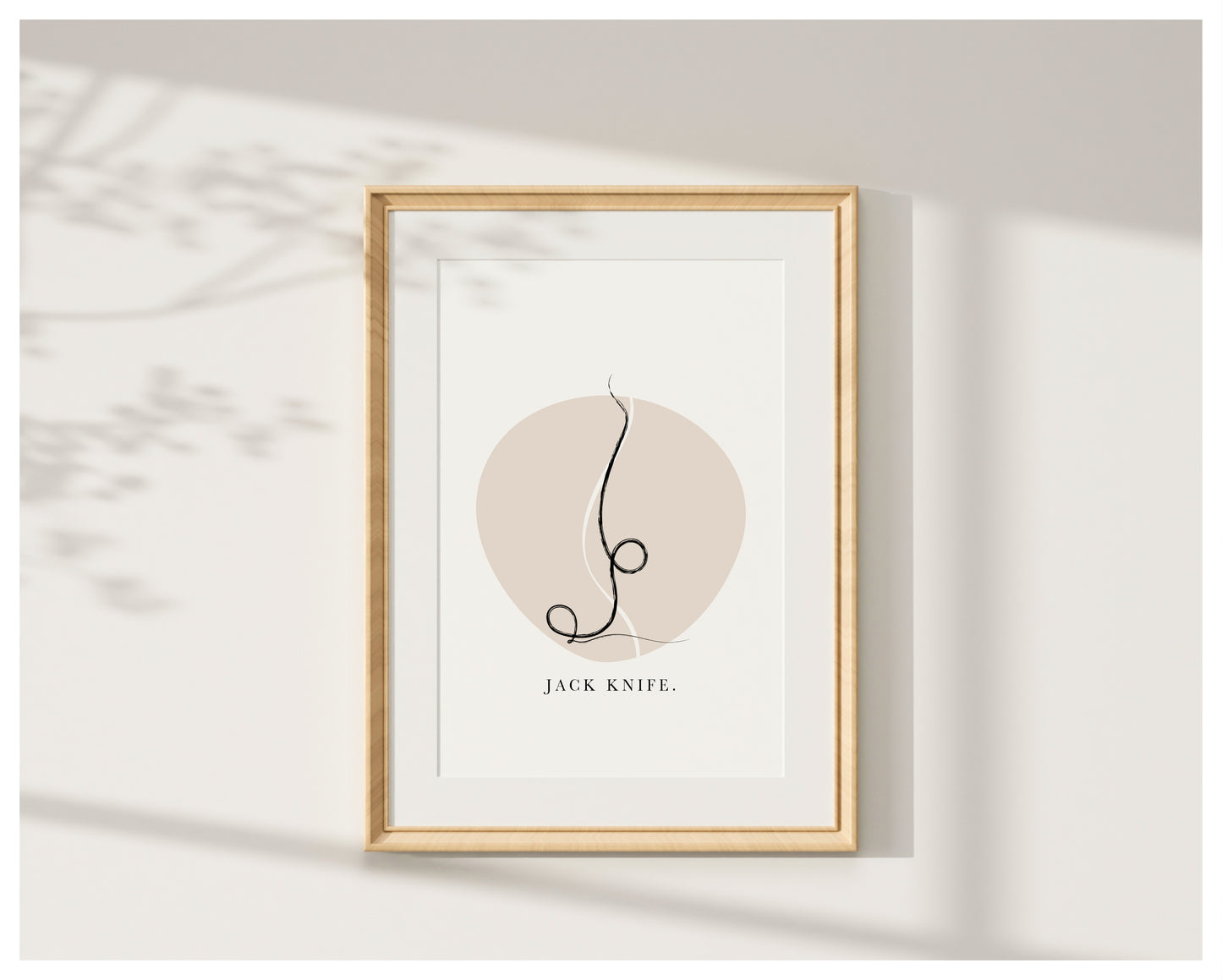 'Jack Knife' Pose - Minimalist Pilates Line Art