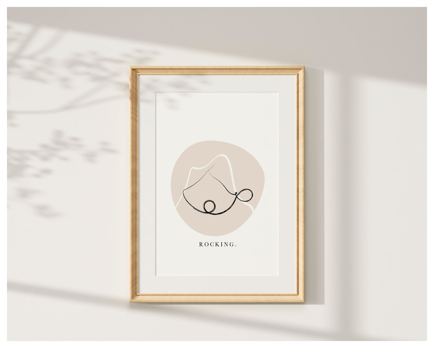 'Rocking' Pose - Pilates Studio Decor - Minimalist Design