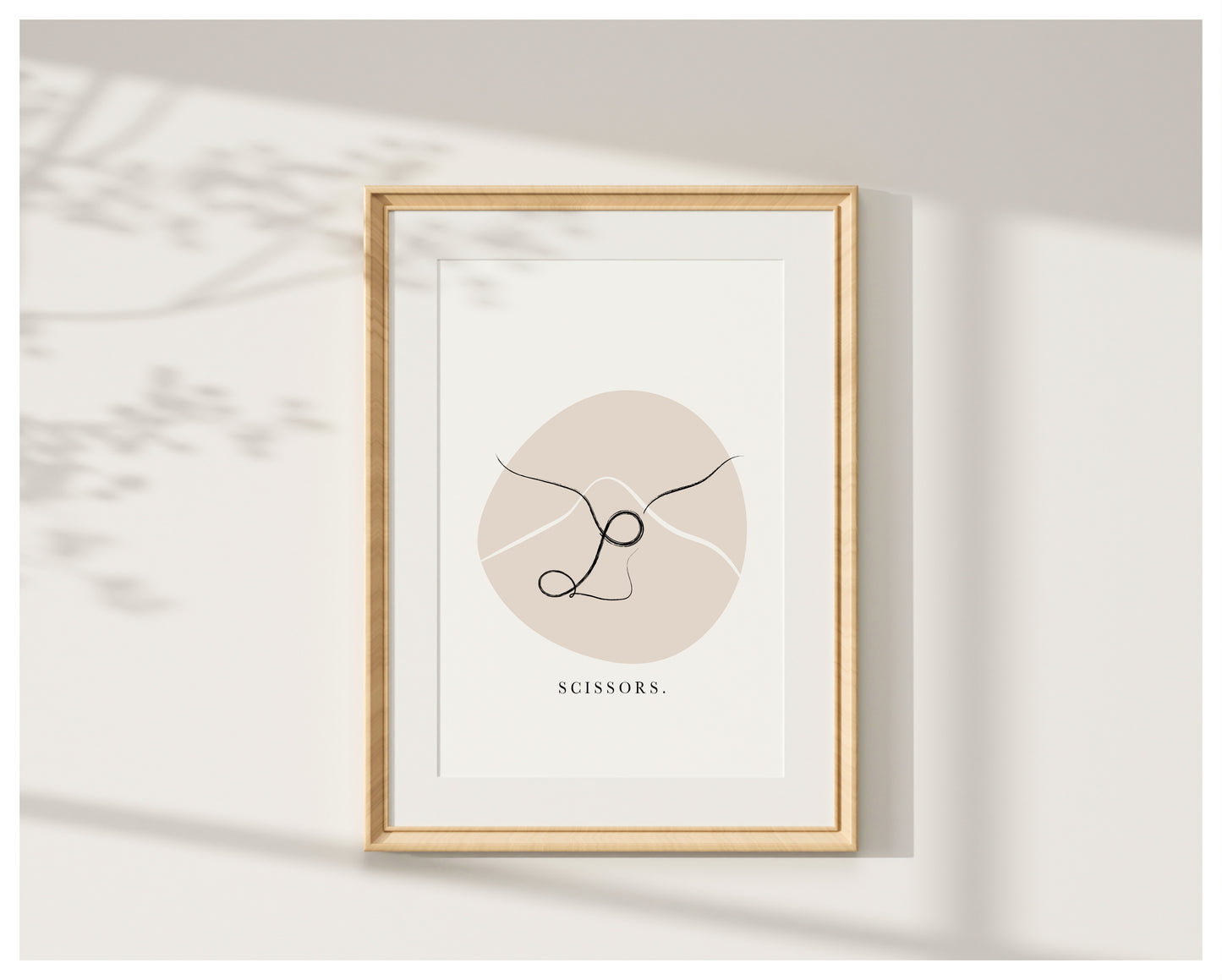 'Scissors' Pose - Line Art Pilates Studio Decor