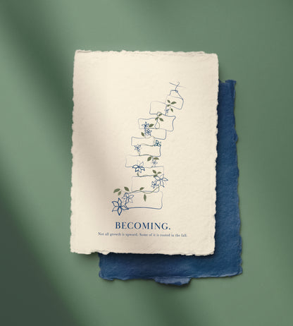 Becoming - Minimalist Yoga Wall Art Print