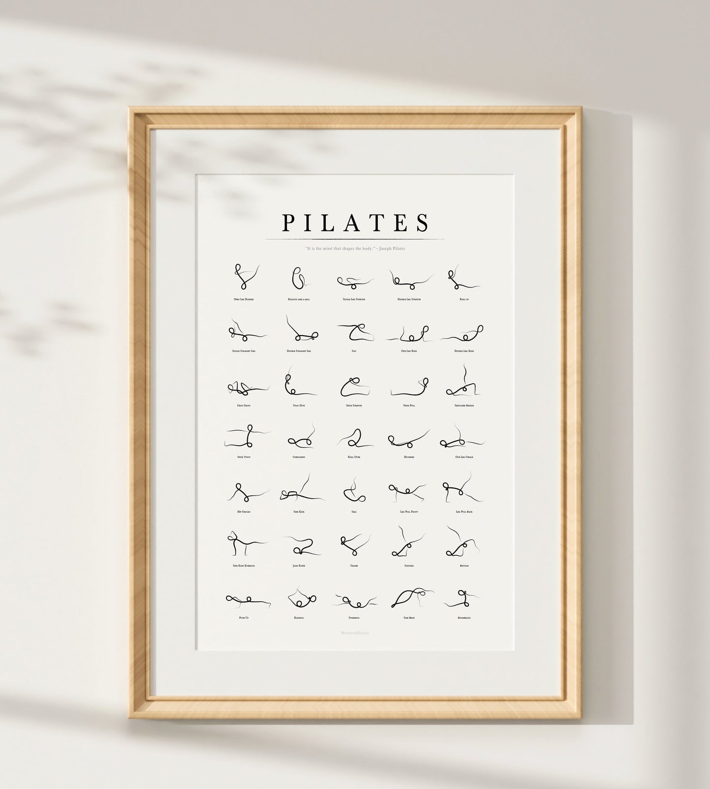 Classical Pilates Exercises Art Print