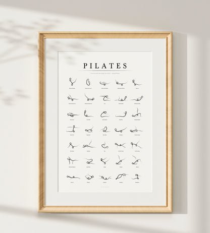 Classical Pilates Exercises Art Print