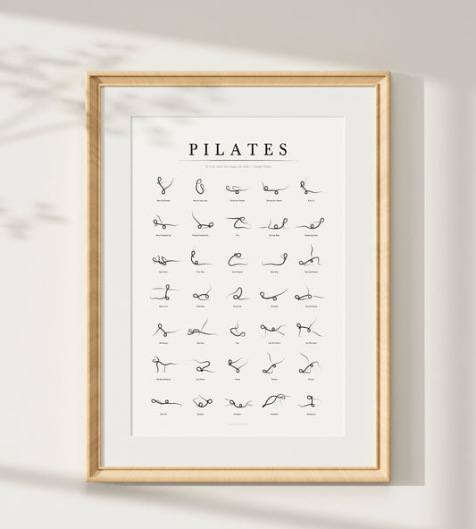 Classical Pilates Exercises Art Print