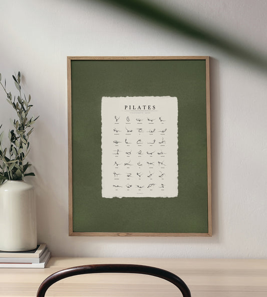 Bespoke Framed Classical Pilates Exercises Poster