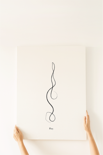 Headstand Yoga Pose Line Art Print, Modern Minimalist Female Figure
