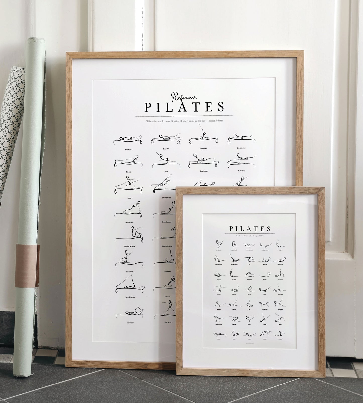 Classical Pilates Exercises Art Print